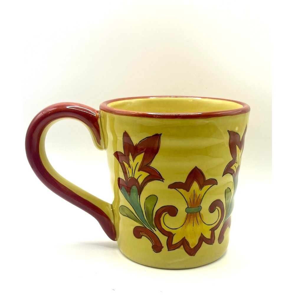 Maxcera Golden Rooster Hand Painted Large Mug.